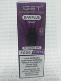 IGET BAR PLUS 6000 20mg Grape