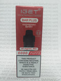 IGET BAR PLUS 6000 20mg Raspberry Berry