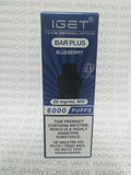 IGET BAR PLUS 6000 20mg Blueberry